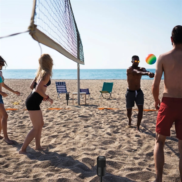 Indoor and outdoor wireless Bluetooth® solar powered speaker with attached ground... from ASI 56070 Gemline / Gemline®