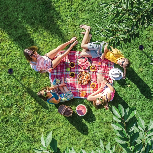 Indoor and outdoor wireless Bluetooth® solar powered speaker with attached ground... from ASI 56070 Gemline / Gemline®