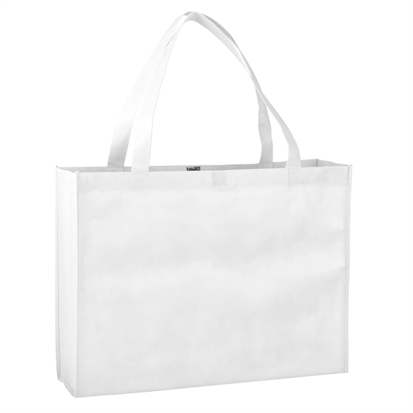 15" x 20" x 5 3/4" 80GSM non-woven poly shopping tote... from ASI 52840 Evans Manufacturing