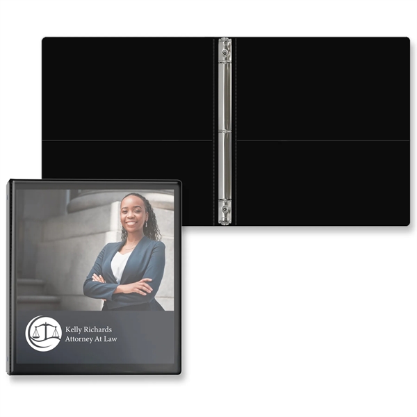 1/2" Round three ring binder made of vinyl with front and... from ASI 54040 Fey Promo / Fey Binders and Organization Solutions
