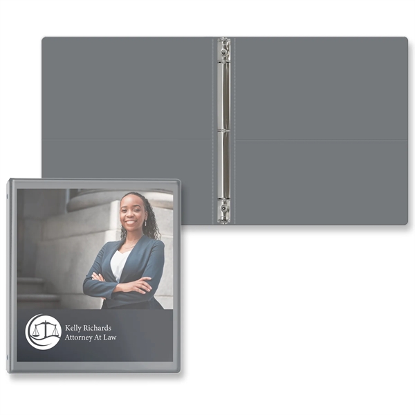1/2" Round three ring binder made of vinyl with front and... from ASI 54040 Fey Promo / Fey Binders and Organization Solutions