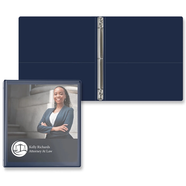 1/2" Round three ring binder made of vinyl with front and... from ASI 54040 Fey Promo / Fey Binders and Organization Solutions