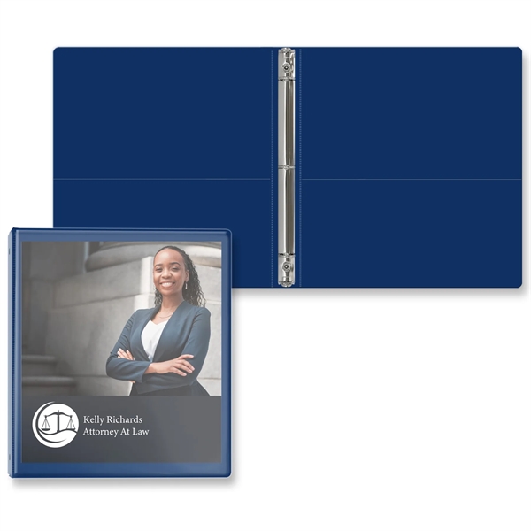 1/2" Round three ring binder made of vinyl with front and... from ASI 54040 Fey Promo / Fey Binders and Organization Solutions
