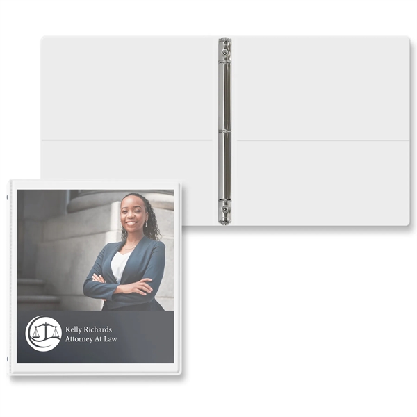 1/2" Round three ring binder made of vinyl with front and... from ASI 54040 Fey Promo / Fey Binders and Organization Solutions