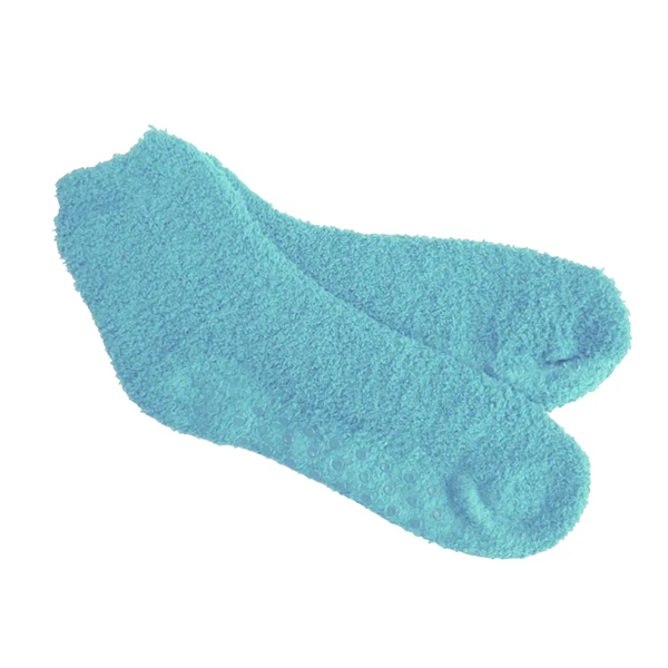 100% polyester fuzzy socks with dot-grip slip-resistant finish. One size fits... from ASI 92980 WOV-IN® / Universal Strap/Wov-In Line