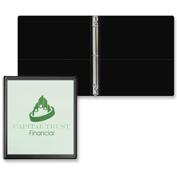 3/4" Round three ring binder made of vinyl with front and... from ASI 54040 Fey Promo / Fey Binders and Organization Solutions