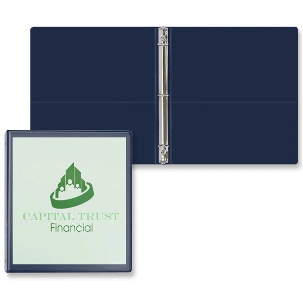 3/4" Round three ring binder made of vinyl with front and... from ASI 54040 Fey Promo / Fey Binders and Organization Solutions