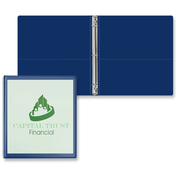 3/4" Round three ring binder made of vinyl with front and... from ASI 54040 Fey Promo / Fey Binders and Organization Solutions