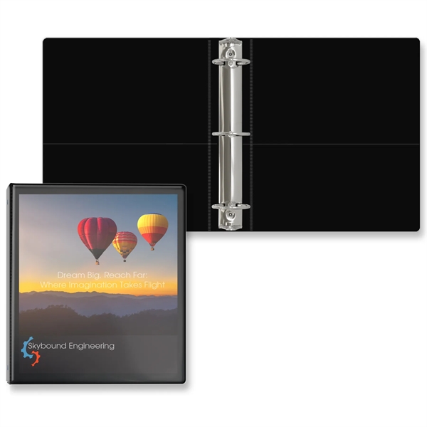 2" Round three ring binder made of vinyl with front and... from ASI 54040 Fey Promo / Fey Binders and Organization Solutions