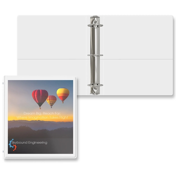 2" Round three ring binder made of vinyl with front and... from ASI 54040 Fey Promo / Fey Binders and Organization Solutions