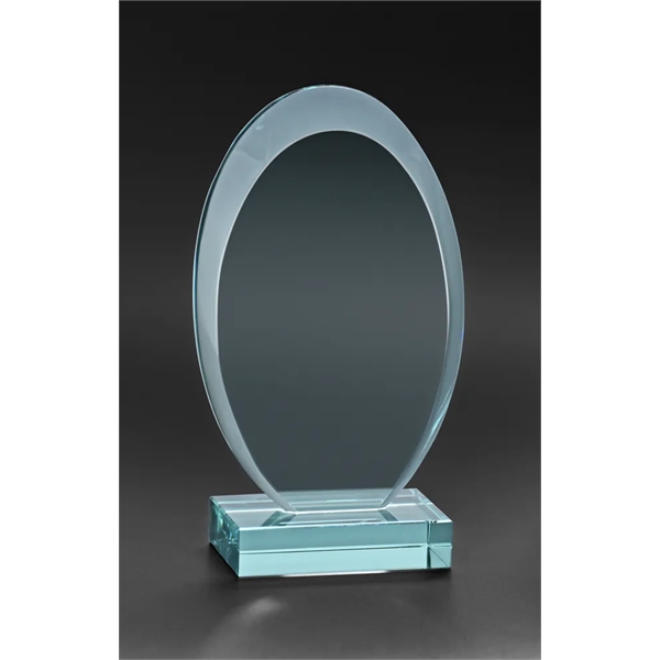 Choose this stately 7.25" H Jade Ellipse Award to recognize your... from ASI 71920 Moderne Glass Company Inc / Glass America®