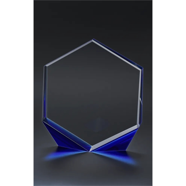 The 6" x 5.25" Omni Award is made of clear optical... from ASI 71920 Moderne Glass Company Inc / Glass America®