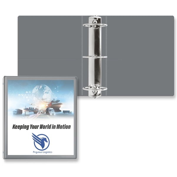 3" Round three ring binder made of vinyl with front and... from ASI 54040 Fey Promo / Fey Binders and Organization Solutions