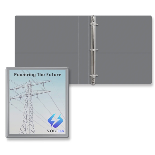 1" Angle D three ring binder made of vinyl with front... from ASI 54040 Fey Promo / Fey Binders and Organization Solutions