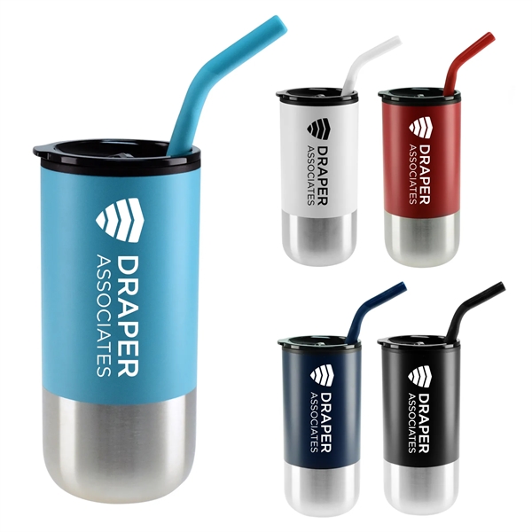 16 oz. tumbler that's made of stainless steel with a plastic... from ASI 71920 Moderne Glass Company Inc / Glass America®