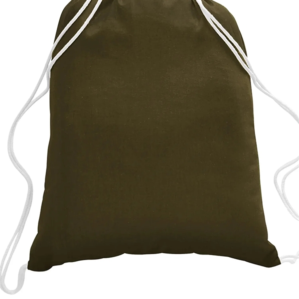 Drawstring Tote with a 1-Color Screen Print... from ASI 92980 WOV-IN® / Universal Strap/Wov-In Line