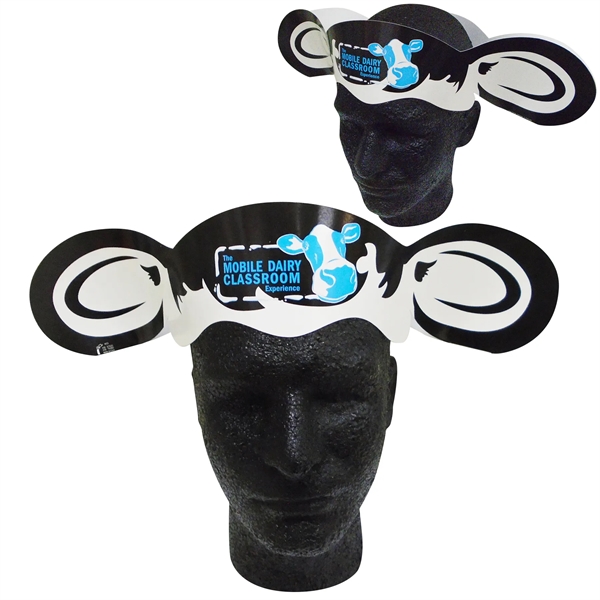 Poster board cow ear hat.... from ASI 67620 Lion Circle Corp