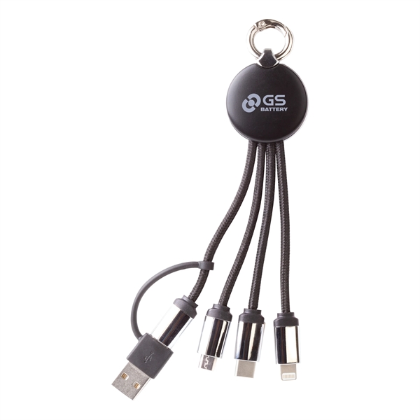 Backlit 3-in-1 Charging Cord. Laser engravable backlit logo on hub.... from ASI 46755 Cosmo Promos