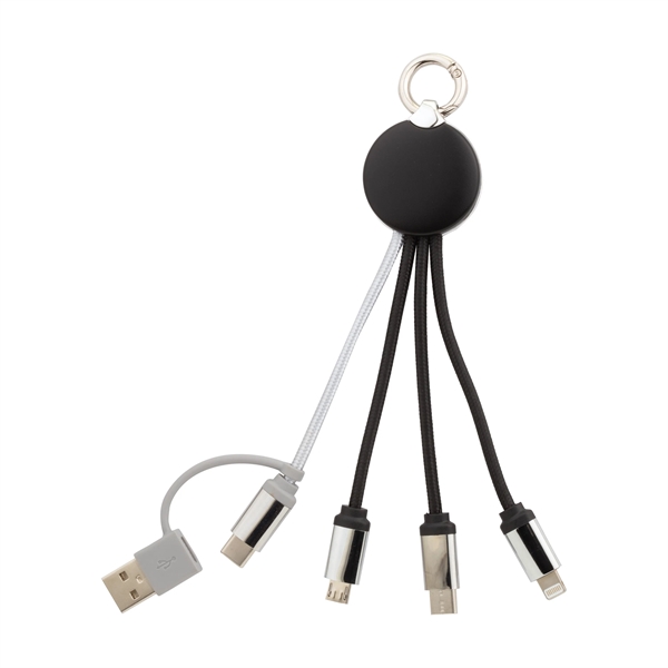 Backlit 3-in-1 Charging Cord. Laser engravable backlit logo on hub.... from ASI 46755 Cosmo Promos