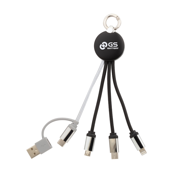 Backlit 3-in-1 Charging Cord. Laser engravable backlit logo on hub.... from ASI 46755 Cosmo Promos