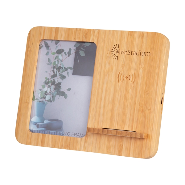 Bamboo Photo Frame & 10W Wireless Charger.... from ASI 46755 Cosmo Promos