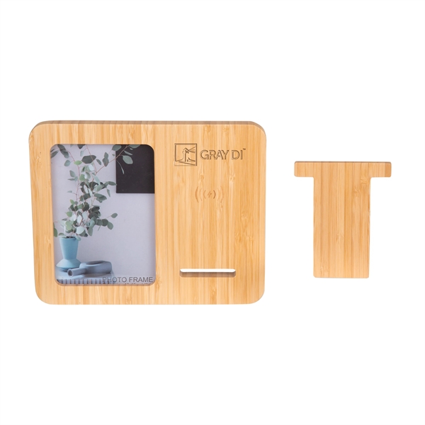 Bamboo Photo Frame & 10W Wireless Charger.... from ASI 46755 Cosmo Promos
