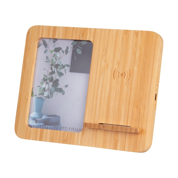 Bamboo Photo Frame & 10W Wireless Charger.... from ASI 46755 Cosmo Promos
