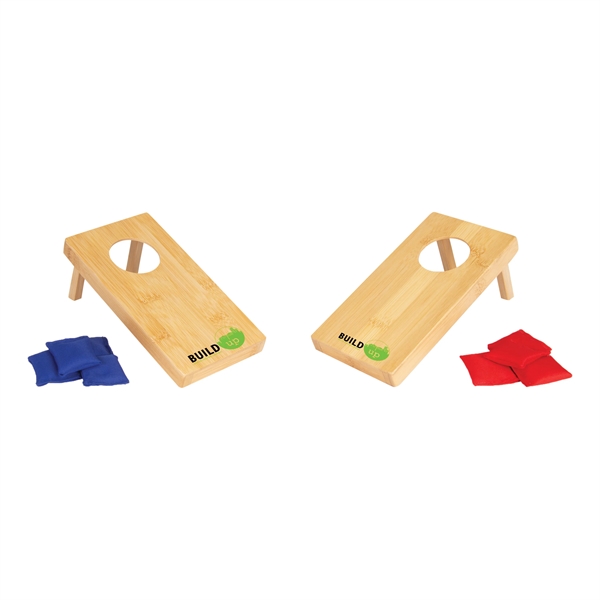 This Mini Cornhole Set instantly adds fun and comradery to any... from ASI 46755 Cosmo Promos