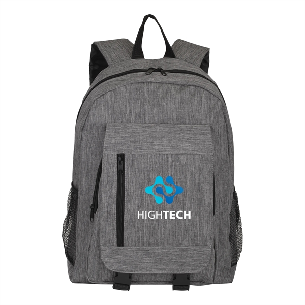 Scout Heathered Backpack. Spacious main zippered compartment.... from ASI 46755 Cosmo Promos
