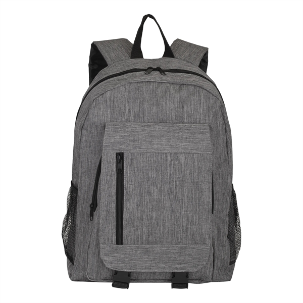 Scout Heathered Backpack. Spacious main zippered compartment.... from ASI 46755 Cosmo Promos