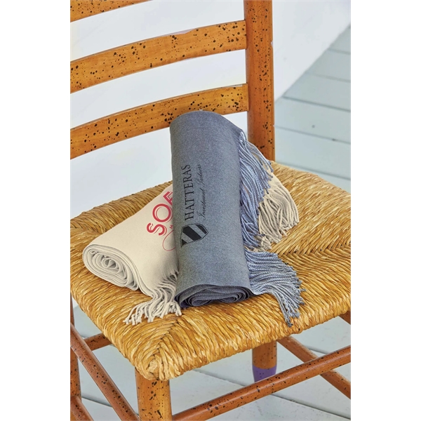 Our stylish pashmina shawl takes the chill off of shoulders and... from ASI 91605 Towel Specialties / Cobblestone Mills