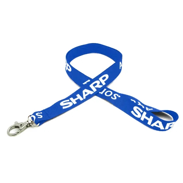 35" x 5/8" flat ribbed polyester lanyard with deluxe swivel hook... from ASI 30250 AZX Sport USA