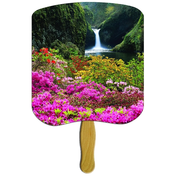 Flower Garden Hand Fan Stock Graphic digital economy fans with double... from ASI 67620 Lion Circle Corp / Lion/Circle