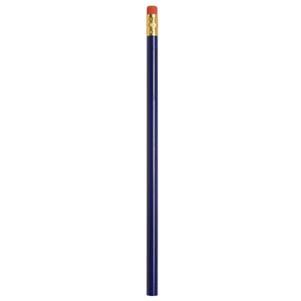Round #2 wood pencil with eraser and gold ferrule.... from ASI 52840 Evans Manufacturing / Jo-Bee