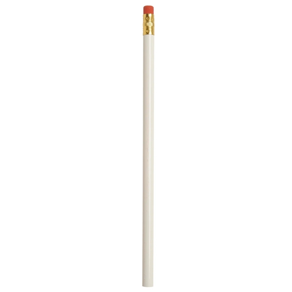 Round #2 wood pencil with eraser and gold ferrule.... from ASI 52840 Evans Manufacturing / Jo-Bee