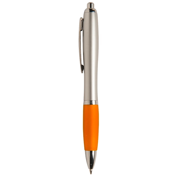 5 1/2" x 7/16" retractable pen with soft rubber grip, clip... from ASI 52840 Evans Manufacturing