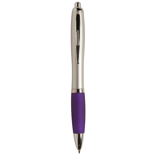 5 1/2" x 7/16" retractable pen with soft rubber grip, clip... from ASI 52840 Evans Manufacturing