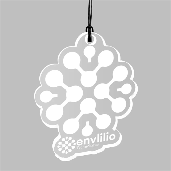 Laser-etched clear acrylic ornament.... from ASI 72521 Morris Magnets / Laser Cuts