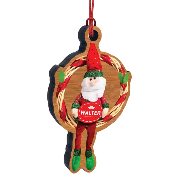 5/8" thick bamboo ornament with UV color printed graphic and assembled... from ASI 72521 Morris Magnets / Laser Cuts