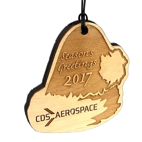 1/4" thick birch wood ornament with a laser etched graphic and... from ASI 72521 Morris Magnets / Laser Cuts