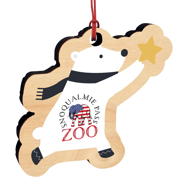 1/4" thick birch wood ornament with a ultra vivid imprint and... from ASI 72521 Morris Magnets / Laser Cuts