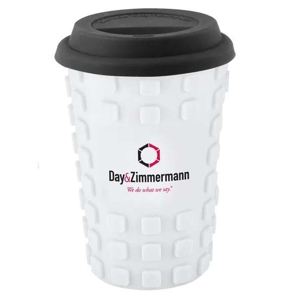 16 ounce ceramic tumbler with silicone sleeve and snap-on sipping lid.... from ASI 57800 Gordon Sinclair / Gordon Sinclair®