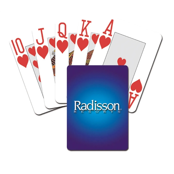 Large Print Faces Poker Playing Cards With Custom Image Backing.... from ASI 71475 Minimedia Intl Inc