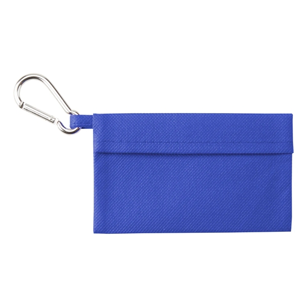 First aid kit with attached carabiner made of non-woven polypropylene containing... from ASI 52840 Evans Manufacturing