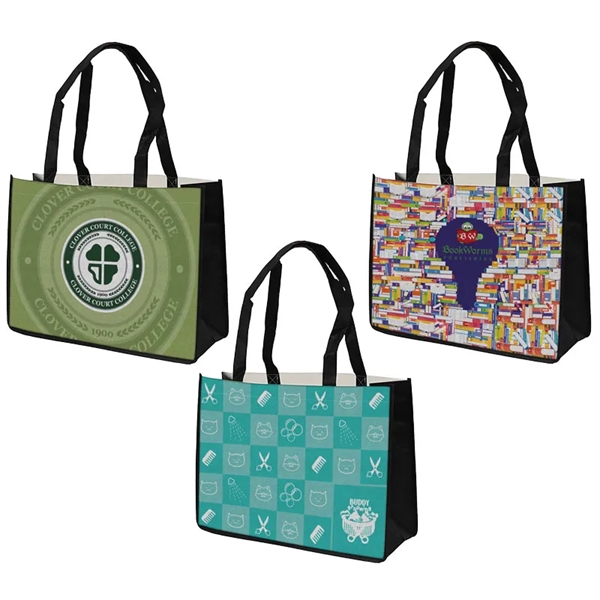 The 16x12x6 Reusable PET Non-Woven Tote Bag is thoughtfully designed and... from ASI 91411 Toddy Gear