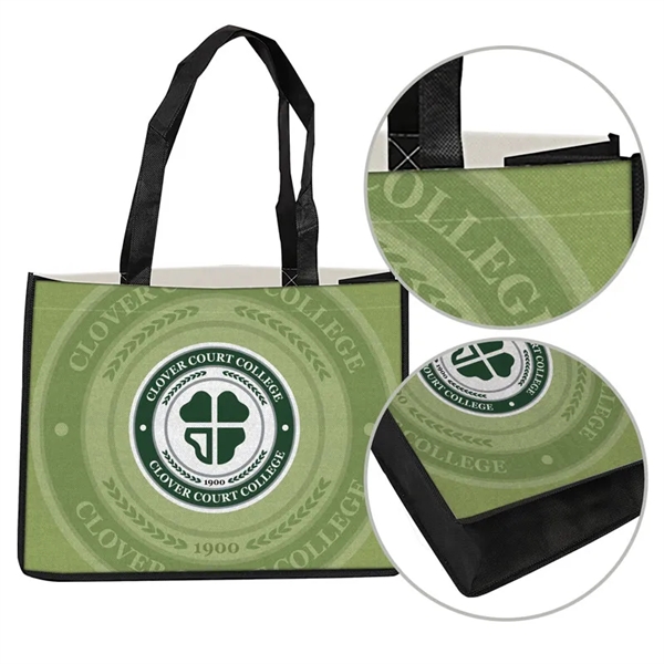 The 16x12x6 Reusable PET Non-Woven Tote Bag is thoughtfully designed and... from ASI 91411 Toddy Gear