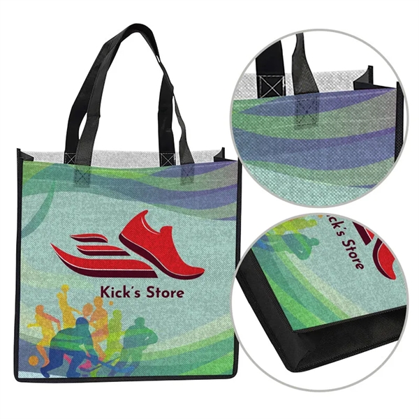 The 13x13x5 Reusable PET Non-Woven Tote Bag is thoughtfully designed for... from ASI 91411 Toddy Gear