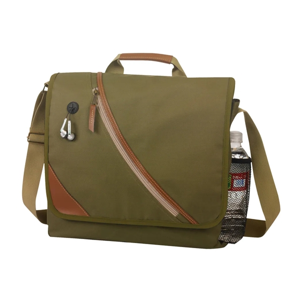 Business briefcase with leatherette trim hand grip handle.... from ASI 31517 Admart Products / Admart Line