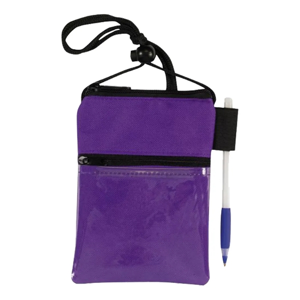 Badge holder with zipper top opening.... from ASI 31517 Admart Products / Admart Line