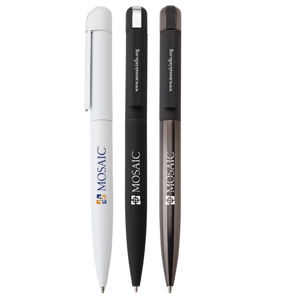 Brass twist-action penPACKAGING P100 - Black suede pouch DEFAULT BRANDING METHODReflection... from ASI 88660 Spector & Co.